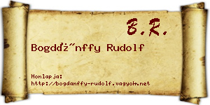 Bogdánffy Rudolf névjegykártya