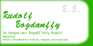 rudolf bogdanffy business card